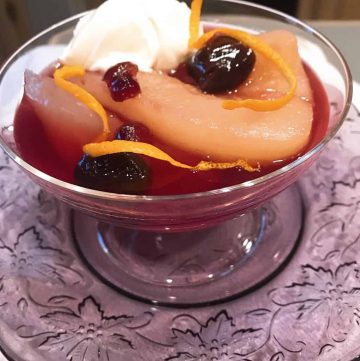 poached pears