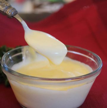 Hollandaise Sauce on Spoon