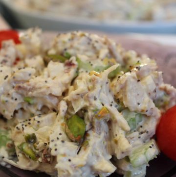 Pistachio Poppy seed Chicken Salad