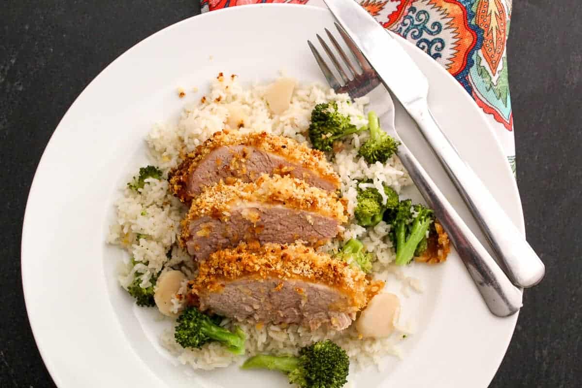 MustardPanko Crusted Pork Tenderloin