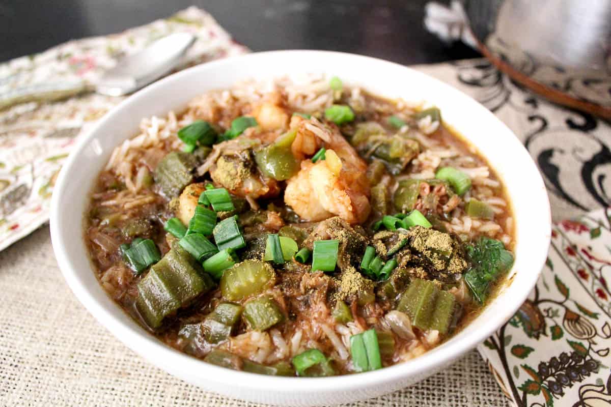 Shrimp Gumbo in a bowl