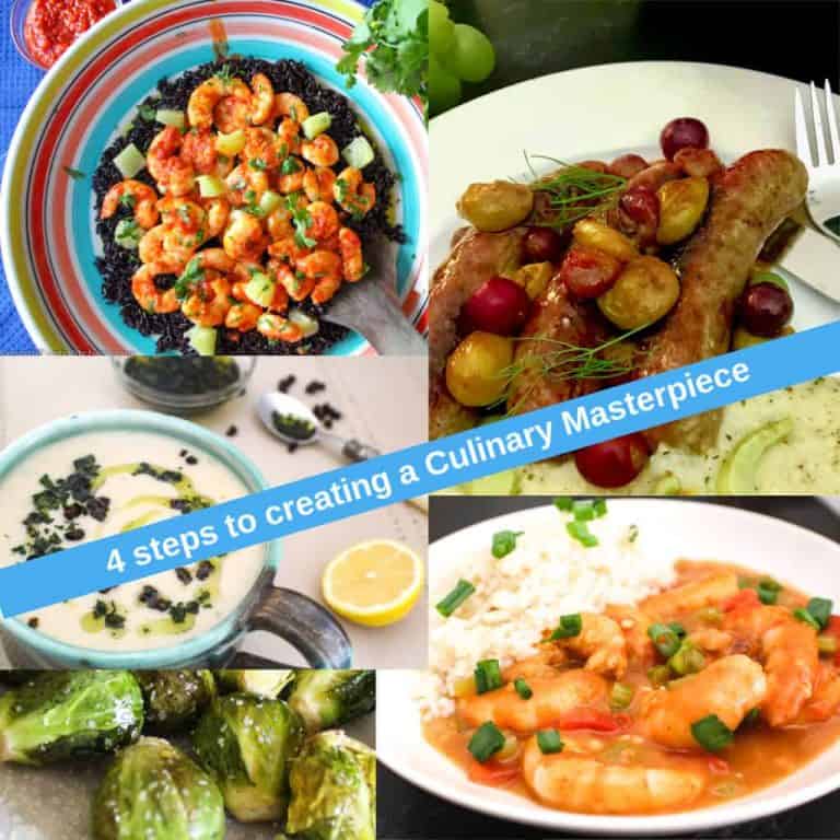 visual collage of culinary masterpiece