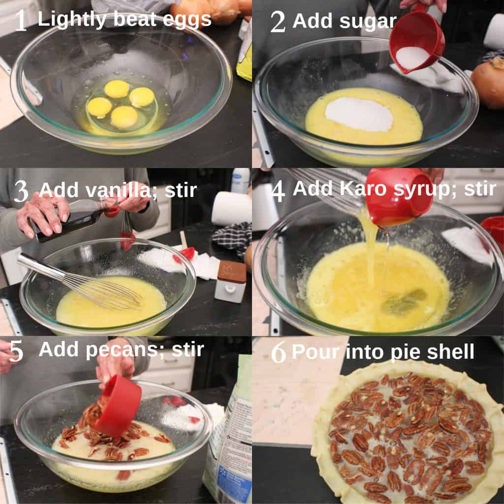 Step by step instructions for making pie filling