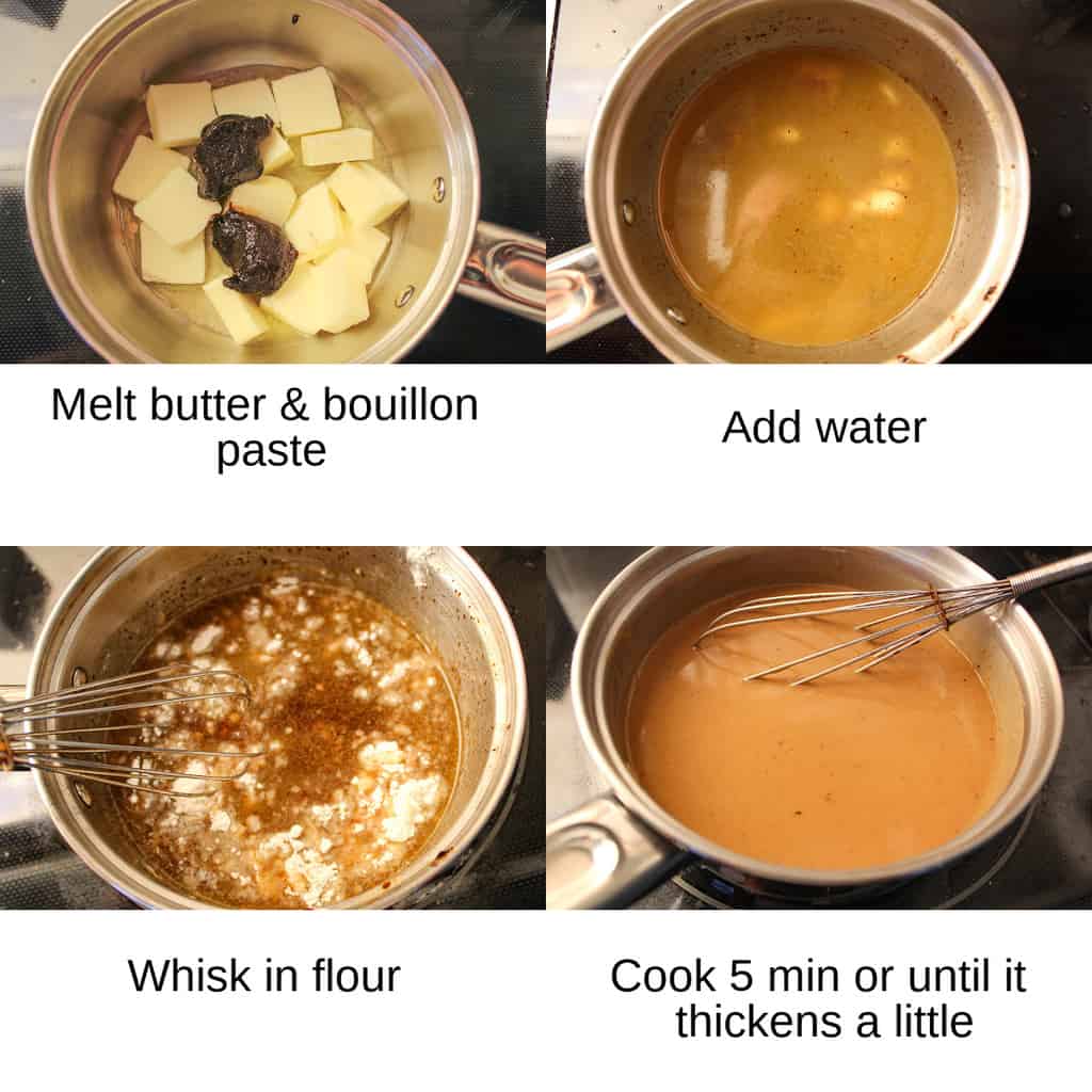 Instructions how to make brown gravy