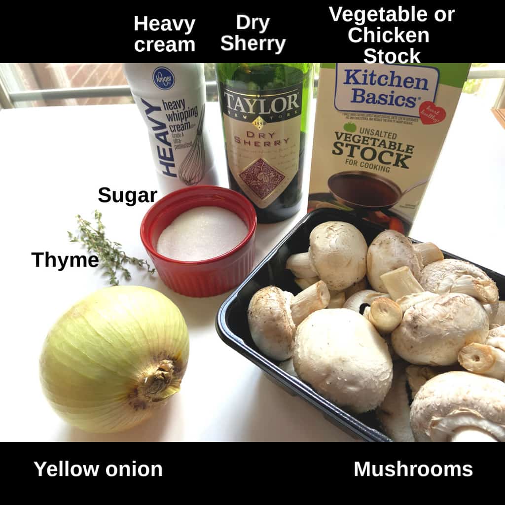Ingredients Labeled on counter.