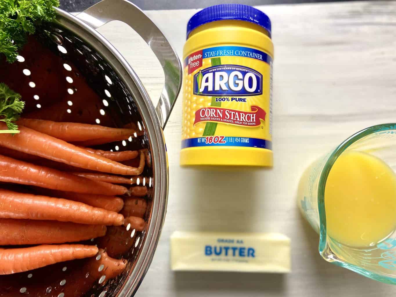 Ingredients for recipe on counter