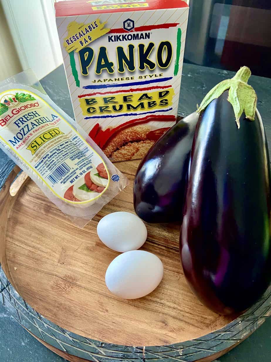 Ingredients in wooden bowl on counter