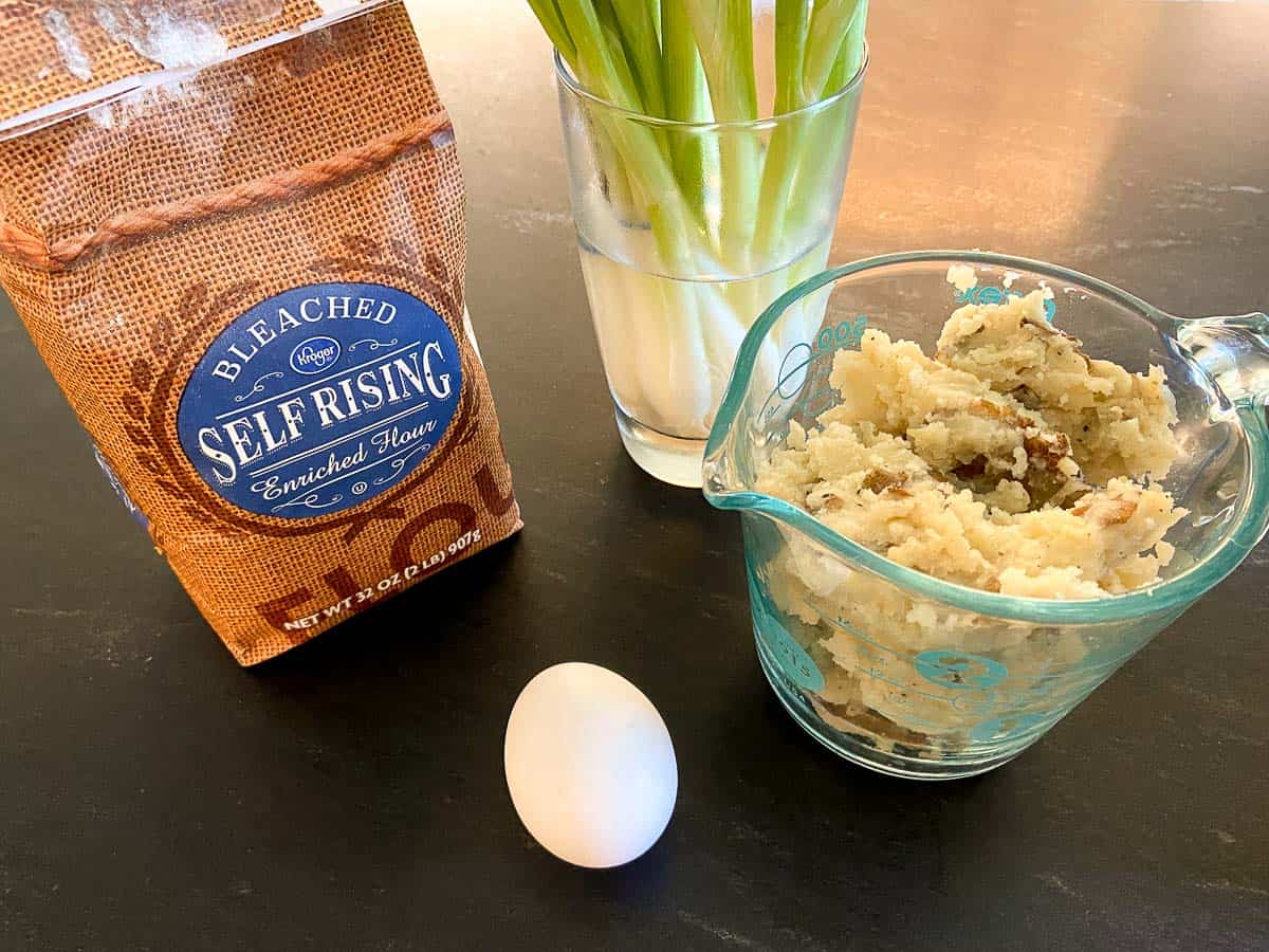 Ingredients on countertop.