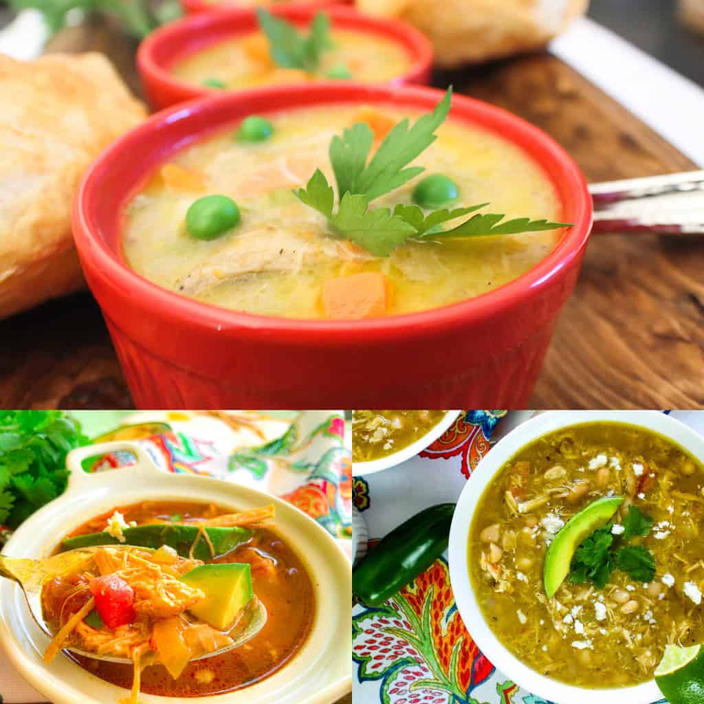 Three chicken soup recipes.