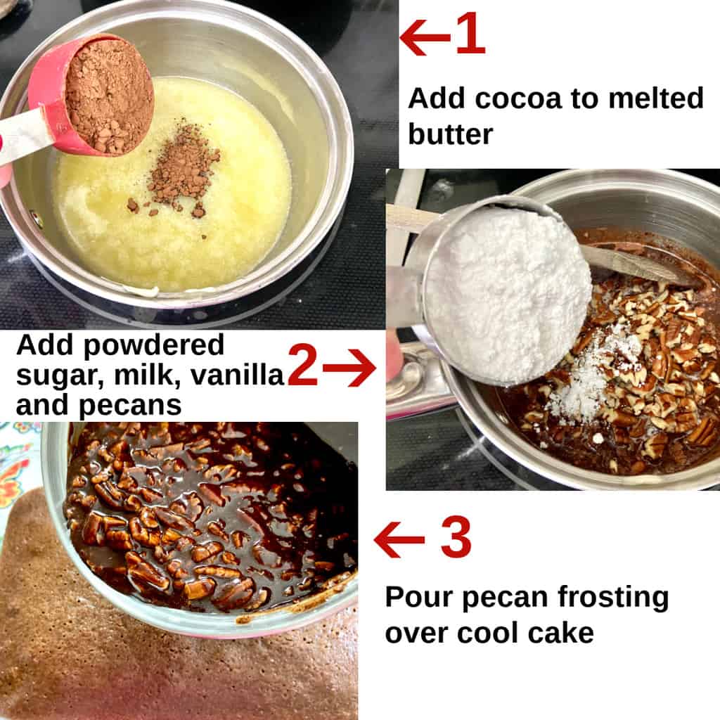 Steps for making the icing.