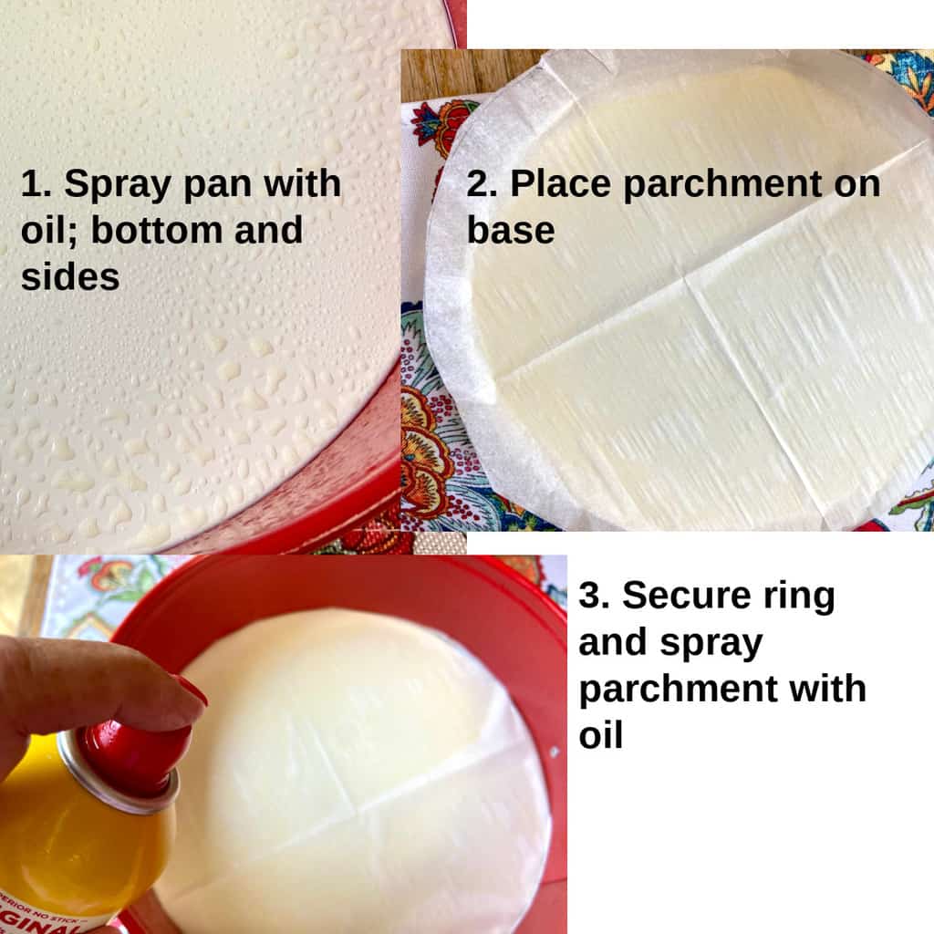 Three steps for pan preparation.