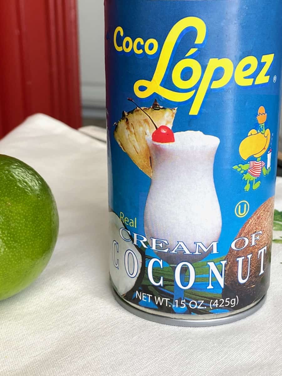 Coco Lopez brand of cream of coconut.