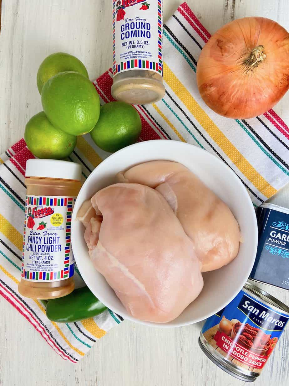 Ingredients on tabletop.