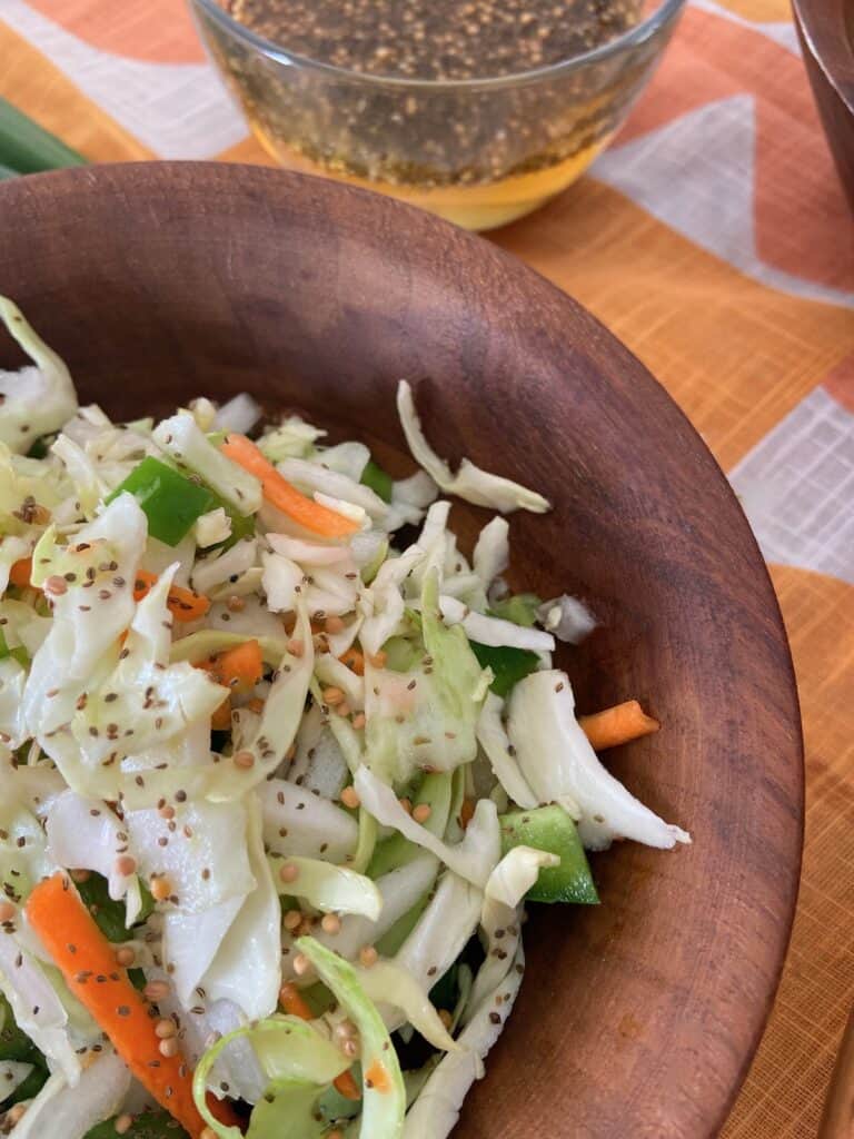 Southern Coleslaw with Vinegar Dressing