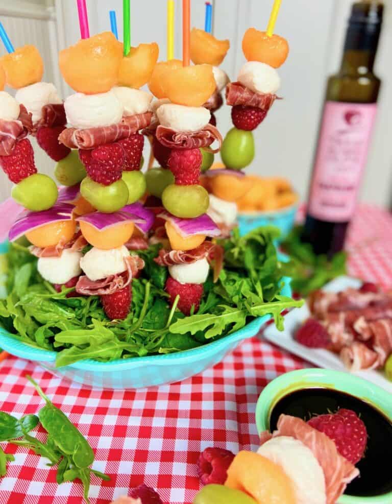 Cantaloupe Prosciutto Fruit Kabobs