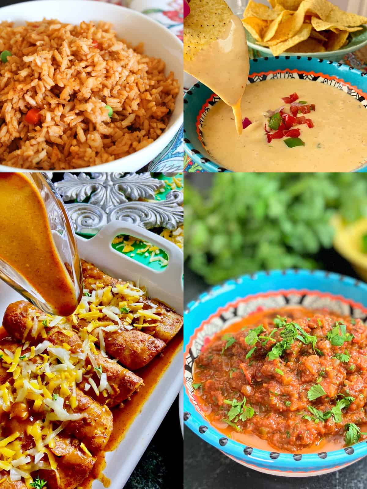 Collage of Tex-Mex recipes.