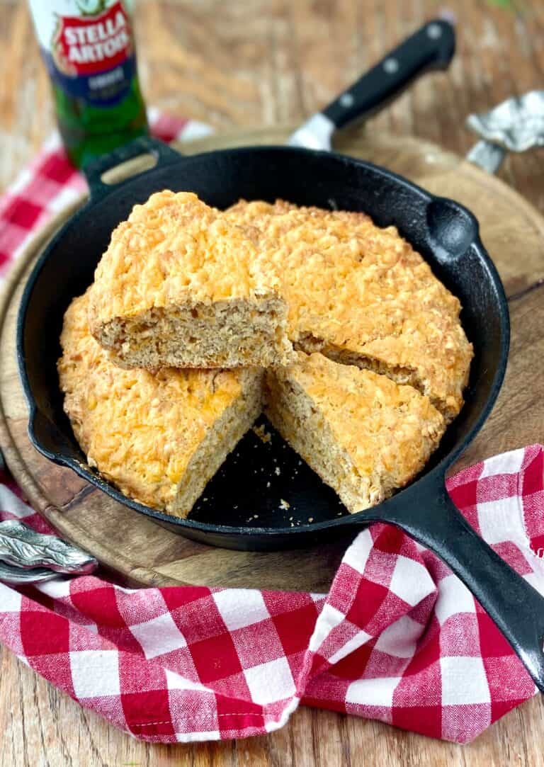 Beer Cheese Skillet Bread SmartyPantsKitchen