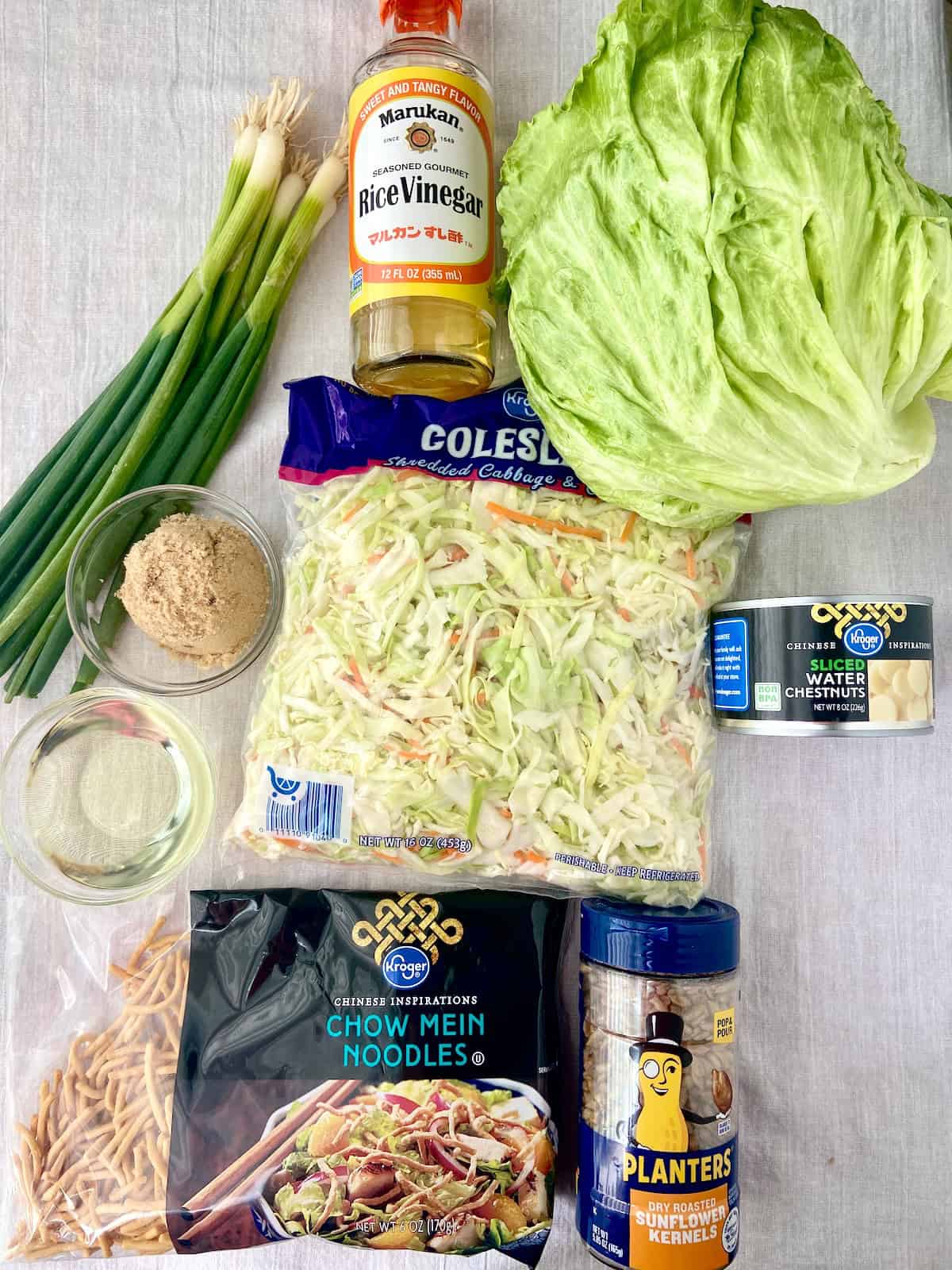 Ingredients for Asian chopped salad.